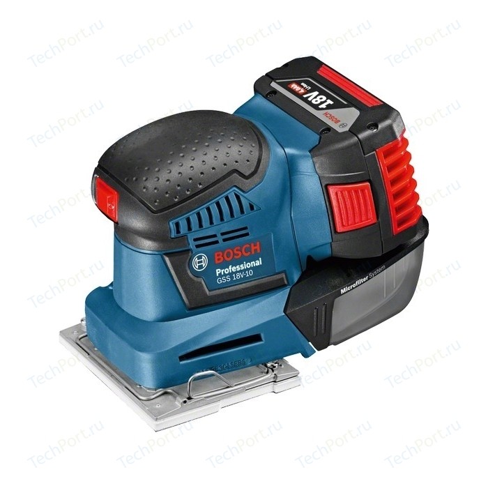 Виброшлифмашина аккумуляторная Bosch GSS 18 V-10 (0.601.9D0.200)