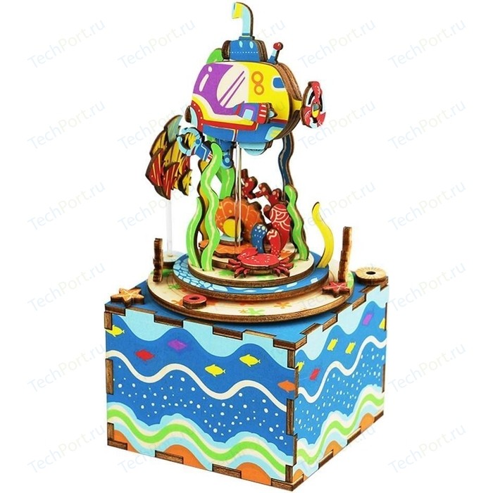 Деревянный 3D конструктор Robotime Музыкальная шкатулка *Under The Sea* - AM406