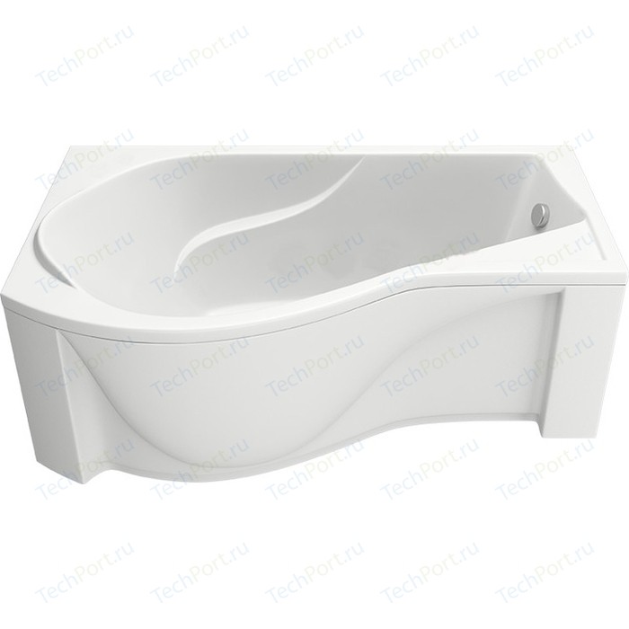Акриловая ванна BAS Капри левая 170х94,5 с каркасом, слив-перелив, фронтальная панель (В 00015, Э 00015)