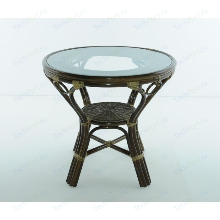 Стол со стеклом Vinotti 02/09A олива