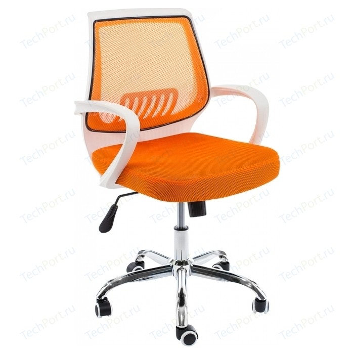 Компьютерное кресло Woodville Ergoplus белое/оранжевое