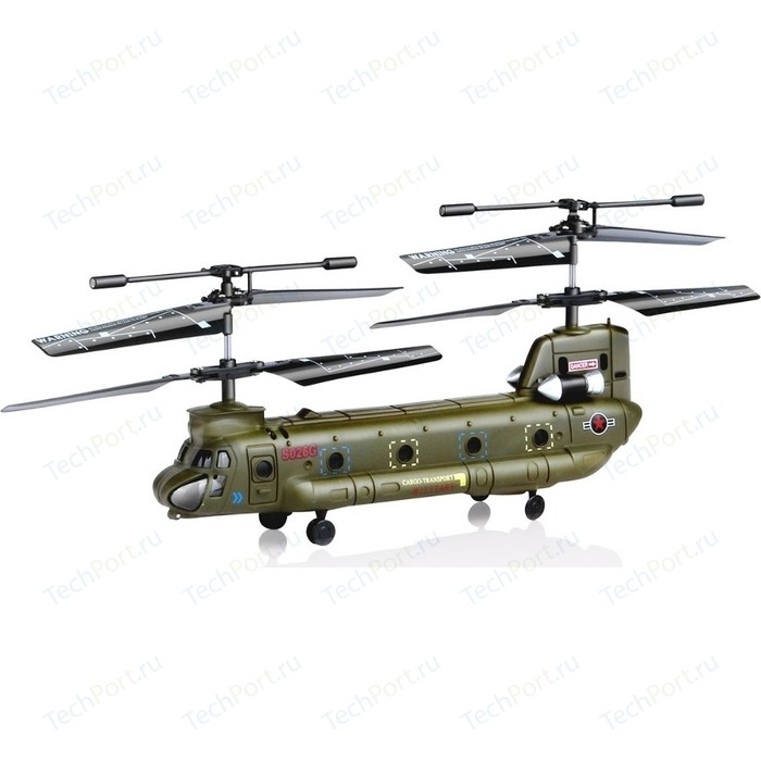 Радиоуправляемый вертолет Syma Gyro S026G Chinook ИК-управление - S026G вертолет syma s107h yellow