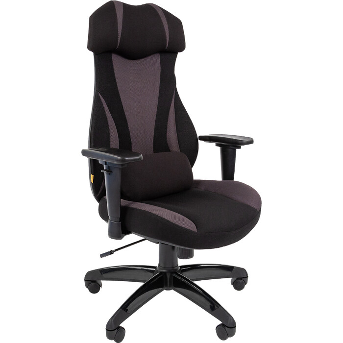 Офисное кресло Chairman game 14 ткань черный/серый кресло офисное chairman стандарт престиж chairman 7033363 ткань с 2 серый