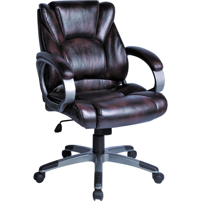 Кресло офисное Brabix Eldorado EX-504 экокожа, коричневое, 530875
