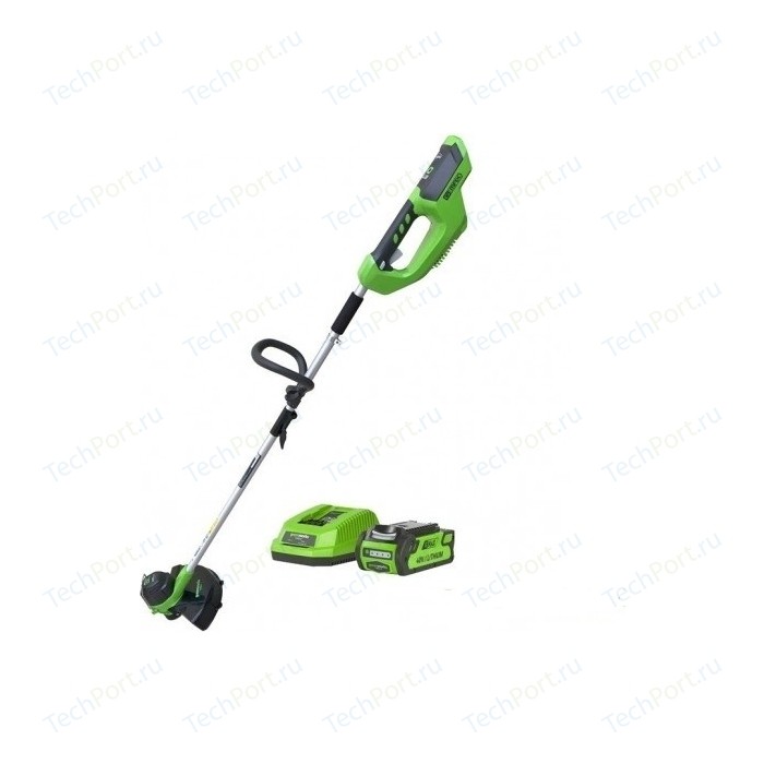 Greenworks g40ltk2. GREENWORKS g40lt30k2. 1301507 GREENWORKS. Аккумулятор триммер Гринворкс 30см. Краскопульт Гринворкс аккумуляторный.