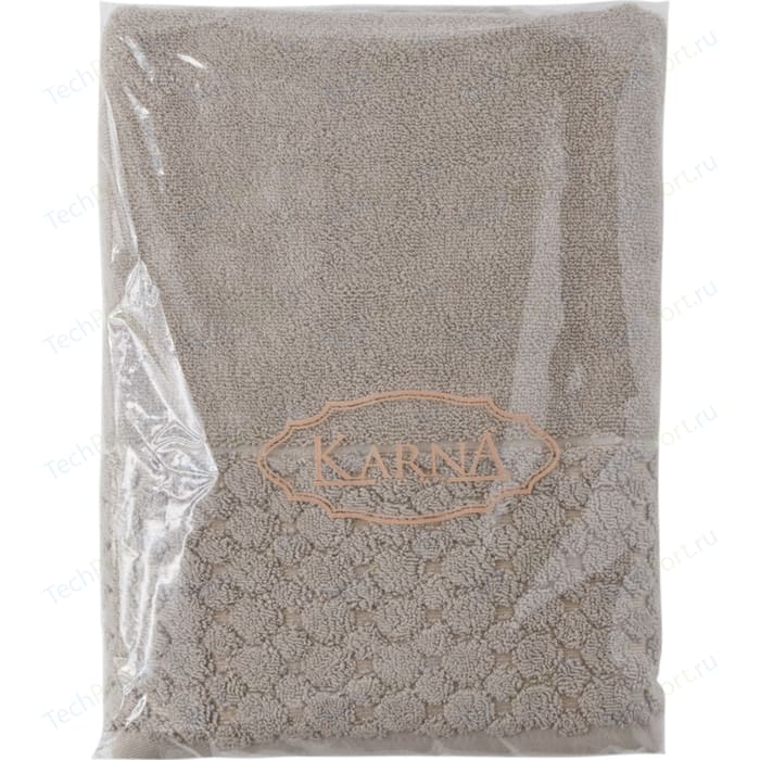 Полотенце Karna Ponpon (70X140) (3152/CHAR008) Светло-Бежевый полотенце томдом пениома светло бежевый