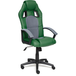 Кресло TetChair DRIVER кож/зам/ткань, зеленый/серый 36-001/12