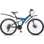 Велосипед Stels Focus MD 26" 21-sp V010 18" Чёрный/синий
