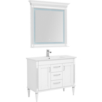 Мебель для ванной Aquanet Селена 105 с ящиками, белая/серебро