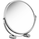 Зеркало Tatkraft EOS двустороннее косметическое настольное, регулируемое, складное с увеличением с одной стороны 200&#037;, 17 см в диаметре (11656)