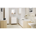 Мебель для ванной Cersanit Smart 60 корпус ясень, фасад белый, с ящиками