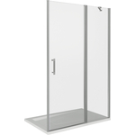 Дверное полотно Good Door Mokka WTW 130х185 прозрачные, хром матовый (WTW-130-C-WE)