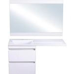 Мебель для ванной Style line Даллас Люкс 58 (120L) подвесная, под стиральную машину, усиленный кронштейн, белая