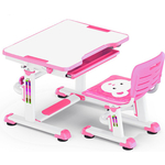 Комплект мебели (столик+стульчик) Mealux EVO BD-08 Teddy pink столешница белая/пластик розовый