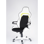 Кресло офисное NORDEN Джокер Z/(black+white) черно-белый пластик/черная ткань/белая экокожа