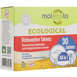 Таблетки для посудомоечной машины (ПММ) Molecola экологичные 30 шт