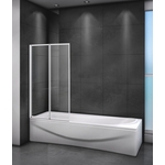Шторка для ванны Cezares Relax V-2 80x140 левая, матовая Punto, серый (RELAX-V-2-80/140-P-Bi-L)
