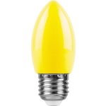 Лампа светодиодная Feron LB-376 25927 E27 1W желтый Свеча Матовая