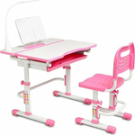 Комплект парта + стул трансформеры FunDesk Botero pink cubby