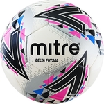 Мяч футзальный Mitre Futsal Delta FIFA PRO HP A0028WWB, р.4,бел-чер-розовый