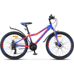 Велосипед Stels Navigator-410 MD 24" 21-sp V010 12" Синий/неоновый красный
