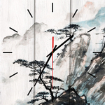 Настенные часы Дом Корлеоне Китайский пейзаж 50x50 см