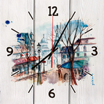 Настенные часы Дом Корлеоне Прогулка по Парижу 30x30 см