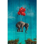 Картина на дереве Дом Корлеоне Слон с шариками 60x90 см