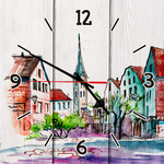 Настенные часы Дом Корлеоне Старый город 50x50 см