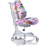 Кресло Mealux Match Y-528 GL/grey base основание серое/обивка фиолетовая с девочками