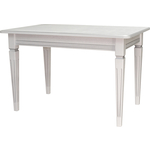 Стол обеденный Мебелик Васко В 89Н белый/серебро 120x80 (П0003631)