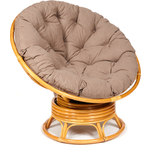 Кресло-качалка TetChair Papasan w 23/01 B с подушкой Honey мед/экошерсть коричневый 1811-5