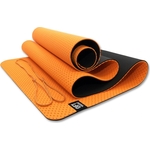 Мат для йоги Original Fit Tools 6 мм двухслойный перфорированный оранжевый