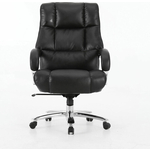 Кресло офисное Brabix Bomer HD-007 рециклированная кожа/хром черное Premium (531939)