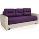 Диван-кровать Шарм-Дизайн Опера 150 экокожа беж и фиолетовая рогожка