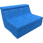 Модуль Лига Диванов Холидей Люкс раскладной диван велюр голубой