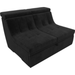 Модуль Лига Диванов Холидей Люкс раскладной диван велюр черный