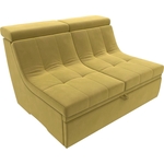 Модуль Лига Диванов Холидей Люкс раскладной диван микровельвет желтый