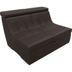 Модуль Лига Диванов Холидей Люкс раскладной диван экокожа коричневый