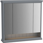 Зеркальный шкаф Vitra Valarte 80 с подсветкой серый матовый (62232)