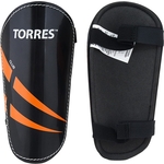 Щитки Torres арт. FS1607L, р. L, без голеностопа, две заст. на лип, черно-оранж-белый