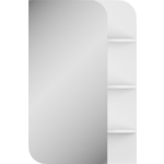 Зеркальный шкаф Uncoria Лина 50 полки справа (65018)