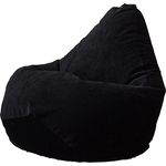 Кресло-мешок Bean-bag Груша черный микровельвет XL