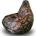 Кресло бескаркасное Mypuff Груша лес размер компакт принтованный оксфорд bm-588