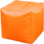 Пуфик бескаркасный Mypuff Кубик апельсин оксфорд k-021