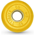 Диск обрезиненный MB Barbell 31 мм. 0.5 кг. желтый "Стандарт"