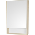 Зеркальный шкаф Акватон Сканди 55 белый/дуб верона (1A252102SDB20)