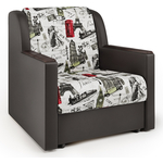 Кресло-кровать Шарм-Дизайн Аккорд Д велюр Париж и экокожа шоколад