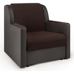 Кресло-кровать Шарм-Дизайн Аккорд Д рогожка шоколад и экокожа шоколад