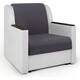 Кресло-кровать Шарм-Дизайн Аккорд Д серая рогожка и экокожа белая